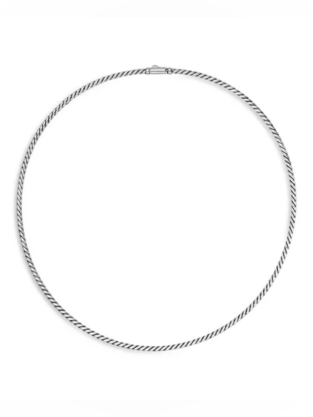 David Yurman Sterling Silver Sculpted Cable Necklace 15.5"